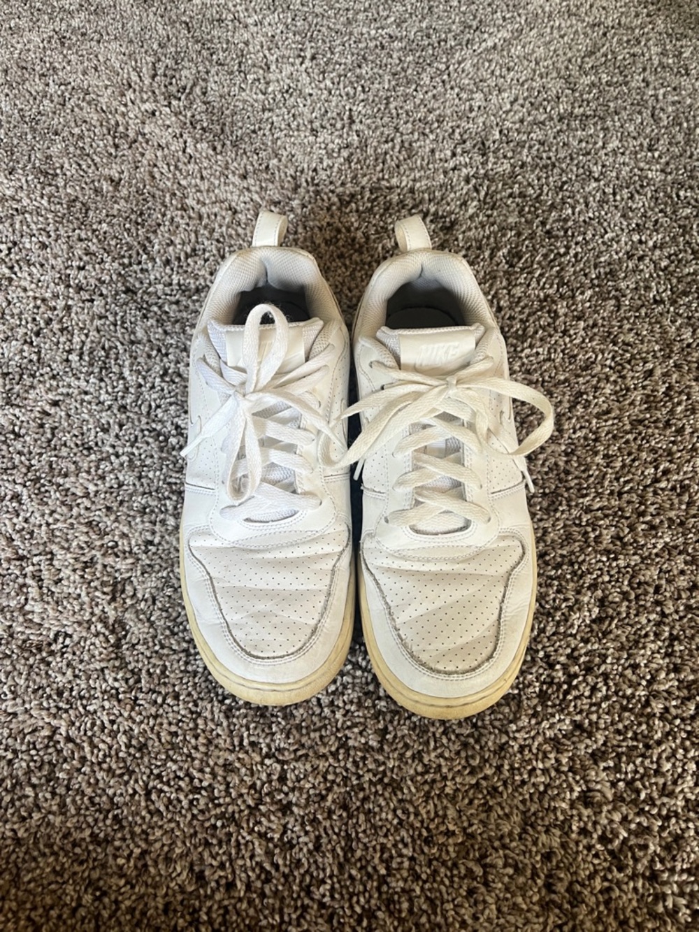 Nike White Low-Top Leather Sneakers